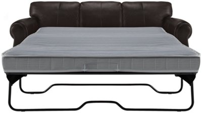Palmer Dk Brown Leather & Vinyl Sleeper