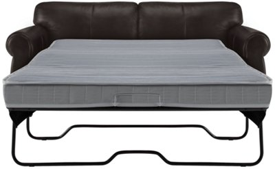 Palmer Dk Brown Leather & Vinyl Sleeper