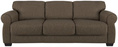 Dk Brown Fabric Sofa
