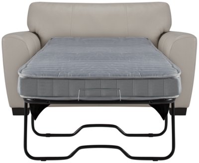 Lt Gray Leather & Vinyl Sleeper