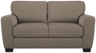 Lt Gray Fabric Loveseat