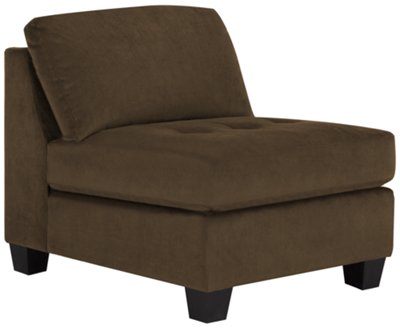 Mercer2 Dk Brown Microfiber Armless Chair
