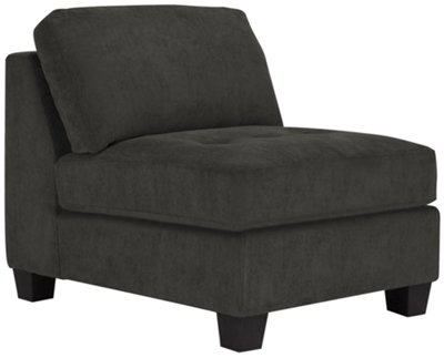 Mercer2 Dk Gray Microfiber Armless Chair