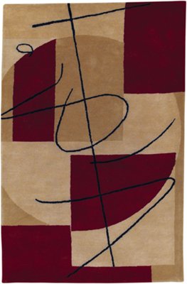 Zen Red 8X11 Area Rug