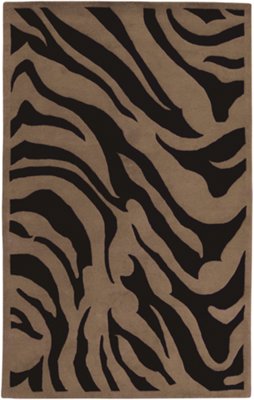 Zebra Brown 8X11 Area Rug