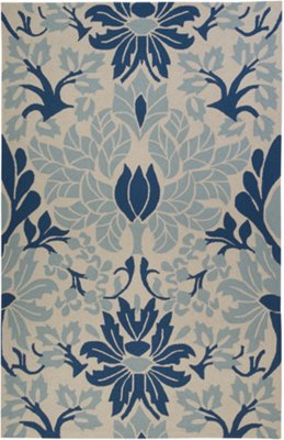 Rain Blue Indoor/Outdoor 5x8 Area Rug