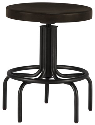 Dark Tone Wood Adjustable Stool