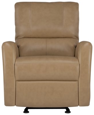 James Taupe Bonded Leather Rocker Recliner