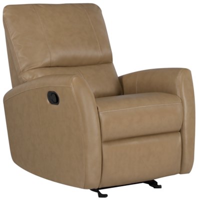 Taupe Bonded Leather Rocker Recliner
