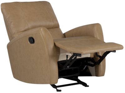 James Taupe Bonded Leather Rocker Recliner
