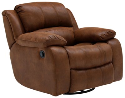 Tyler2 Md Brown Microfiber Swivel Glider Recl