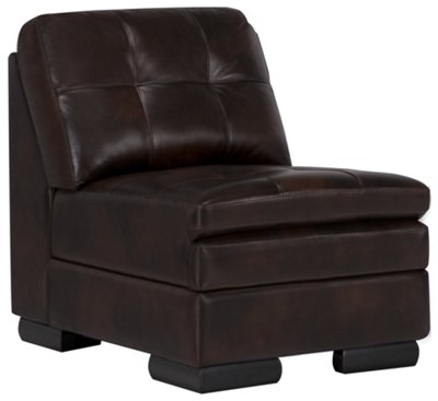 Trevor Dk Brown Leather Accent Chair