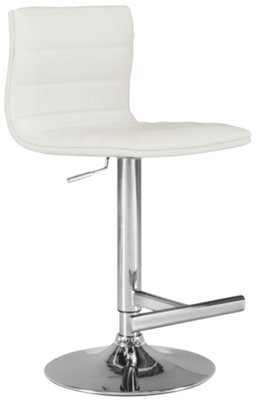 Motivo White Adjustable Stool