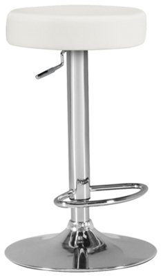 Paris White Adjustable Stool