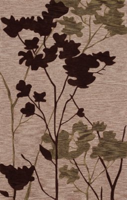 Trees Lt Beige 5X8 Area Rug