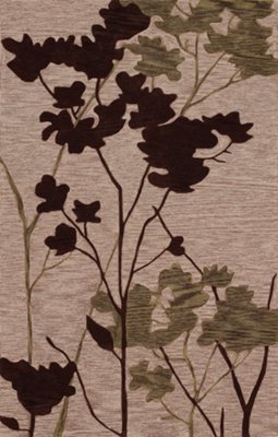 Trees Lt Beige 8X10 Area Rug