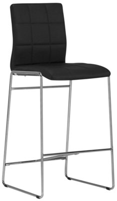 Napoli Black 30" Upholstered Barstool