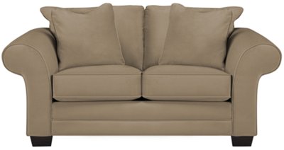 Dk Taupe Microfiber Loveseat