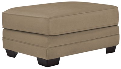 Dk Taupe Microfiber Ottoman