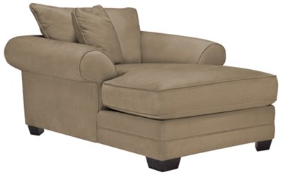Dk Taupe Microfiber Chaise