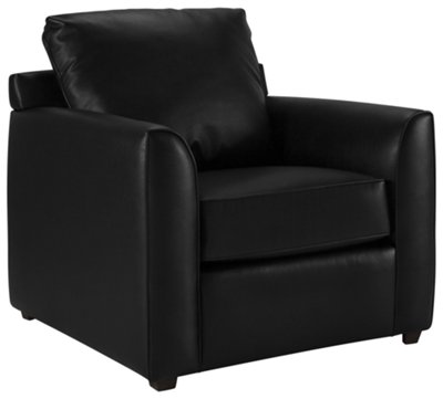 Paige Black Bonded Leather Chair
