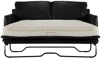 Paige Black Bonded Leather Sleeper