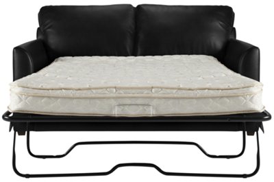 Paige Black Bonded Leather Sleeper