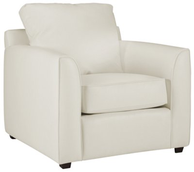 Paige White Bonded Leather Chair
