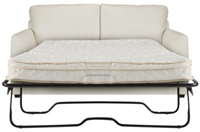 Paige White Bonded Leather Sleeper