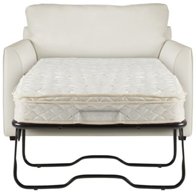 Paige White Bonded Leather Sleeper