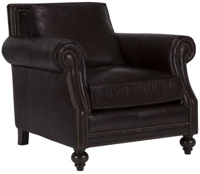 Brae Dk Brown Leather Chair