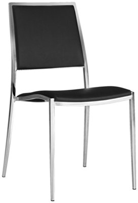 Bistro Black Upholstered Side Chair