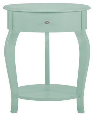Ariana Teal Round Nightstand