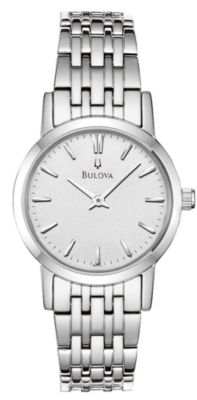 Bulova White Dial Silver Bracelet (Women's)