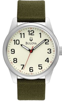 Bulova Cream Dial Canvas Strap (Men's)