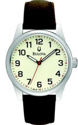 Bulova Cream Dial Leather Strap (Men's)