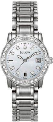 Bulova MOP Diamond SS (Women's)