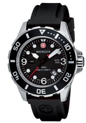 Wenger AquaGraph 1000M Black Rubber (Men's)
