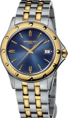 Raymond Weil Tango Round Two-Tone Blue Dial (Men's)