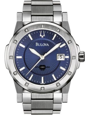 Bulova Blue Dial 12 Diamond (Men's)