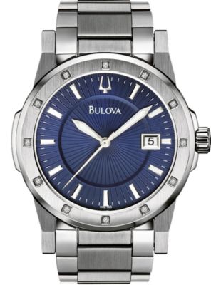 Bulova Blue Dial 12 Diamond (Men's)