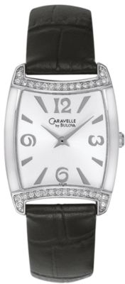 Caravelle Crystal Accented Leather Band (Women's)