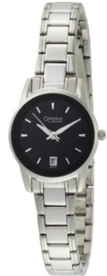 Caravelle Silver Bracelet Black Dial (Women's)