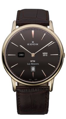 Edox Les Bémonts Ultra Slim Brown Dial (Men's)