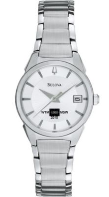 Bulova Silver SS Date  (Women's)