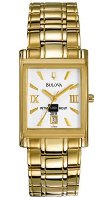 Bulova Gold-Tone Rectangle (Women's)