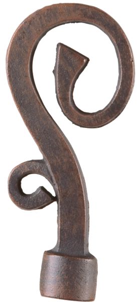 wrought iron scroll - rust