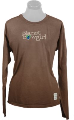 Planet Cowgirl Ladies Long Sleeve Tee Shirt