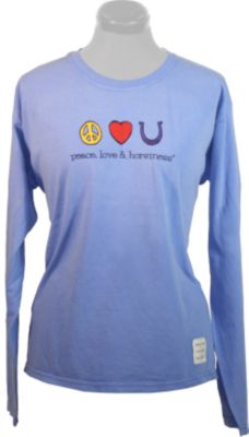 Planet Cowgirl Ladies Peace  Long Sleeve Tee Shirt
