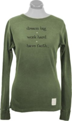 Planet Cowgirl Ladies Dream Big Thermal Long Sleeve Tee Shirt